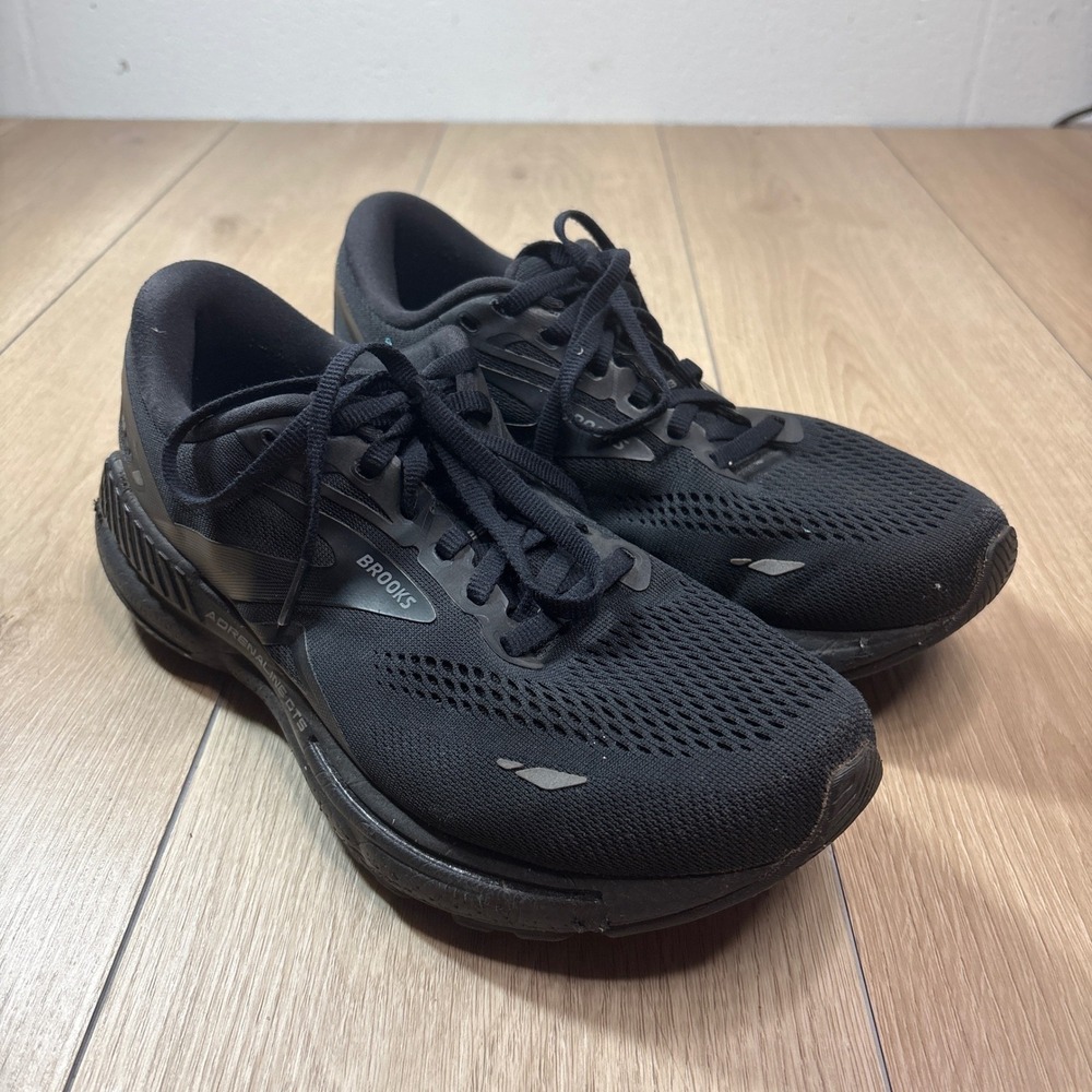 Brooks Adrenaline GTS 23 Mens 10 Wide All Black Running Shoes 1203811D020